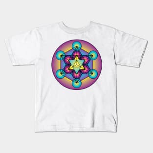 Metatron's Cube Merkaba Kids T-Shirt